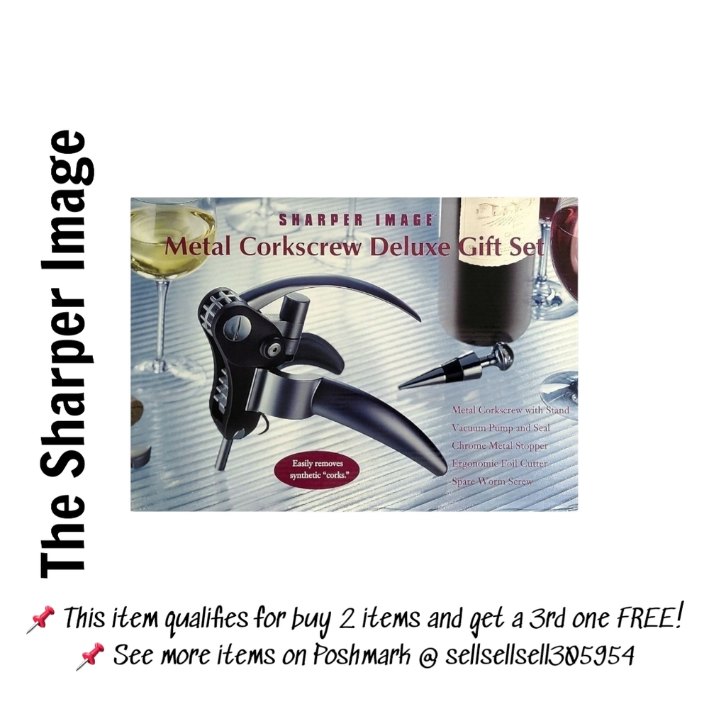 📌 *Corkscrew Set - New Sharper Image Deluxe Metal Corkscrew Set - Never Used